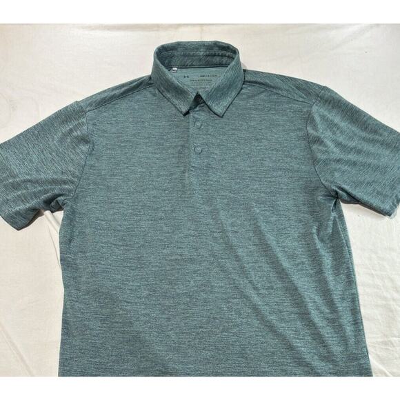 Under Armour Polo Shirt The Playoff Polo Green Mens Size S Heavyweight - Picture 2 of 7